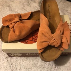 Jeffrey Campbell Sunmist Slides in Coral